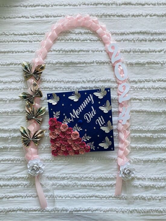 Handmade Graduation Cap Topper “Mommy Did It!” 2024